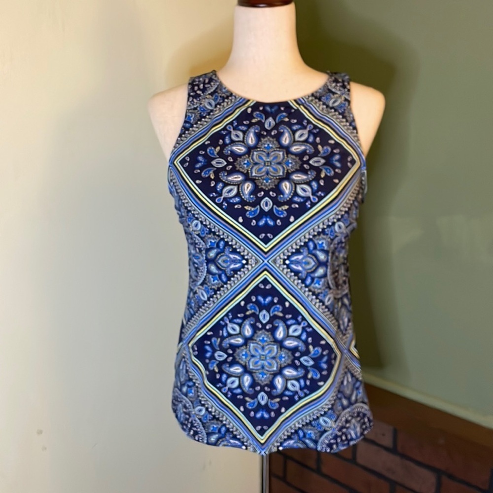 10 D Lands End Tankini Swim Top A03 6533